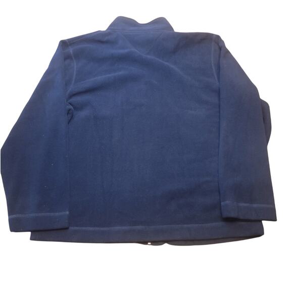 VTG 90s Tommy Hilfiger Men’s XL Navy Blue Full Zip Fleece Jacket Crest Logo - Picture 2 of 6